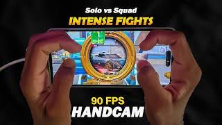 Finally 90 Fps! Solo vs Squad Best 5 Fingers Full Gyro Handcam In IQOO NEO 6  BGMI/PUBG MOBILE