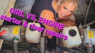 Boat Engine Projects: Aly Installs a Starter, and More Riser Work!