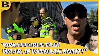 POLITIE BESCHERMT BENDER TEGEN ANTIFA MAFKEES BIJ JP COEN DEMO