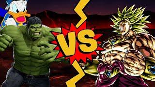 M.U.G.E.N Battles | Hulk/Donald Duck vs Broly Legendary Super Saiyan