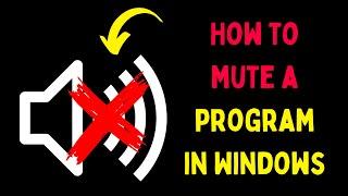 How to Mute a Program in Windows 11