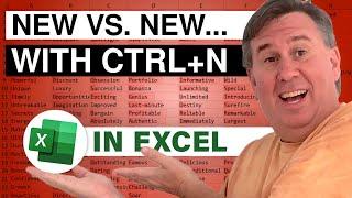 Excel Shortcut - Ctrl+N to Use Defaults for new Excel Workbook - Episode 2148