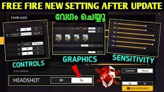 Free Fire New Setting After New Update| Free Fire Pro Setting | New Headshot Setting Free Fire|