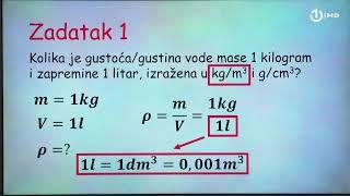 Domaća zadaća za 7. razred: Fizika - Gustina - zadaci