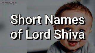 50 Short Names of Lord Shiva and Meanings, for Hindu Baby Boys @allaboutnames