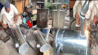 Silencer Making || Amazing Technique Of :Manufacturing An Exhaust Silencer || Tru..