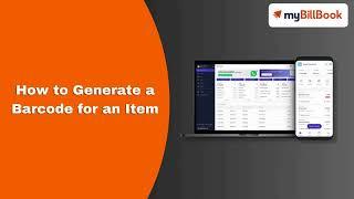 How to generate a barcode for an item on myBillBook Billing Software