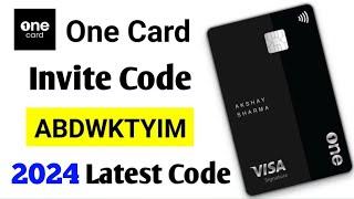 One card referral code | one card referral code 2023 | one card invite code