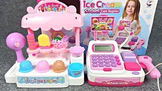 Unboxing ASMR Es Krim-es kriman Kasir-Kasiran Ice Cream Store Cash Register Satisfying Cute Pink