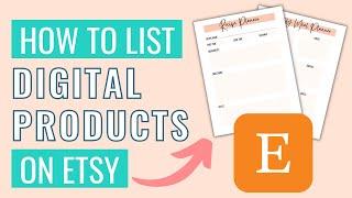 How To List A Digital Product On Etsy | Etsy Digital Download Listing Tutorial