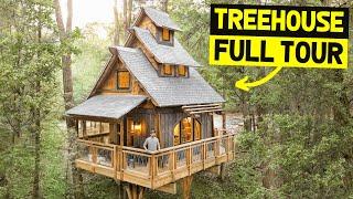 ENCHANTING LUXURY TINY HOME TREEHOUSE w/ UNIQUE ROOF! Full Airbnb Tour