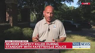 Murder suspect killed in shootout with Fayetteville police