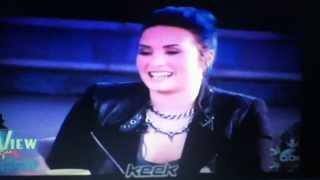 Demi Lovato on The View 20/11/13 talking about her security guard