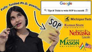 A Step-by-Step Guide to craft a compelling SOP that got me 4 Ph.D in USA *Tips & Tricks*