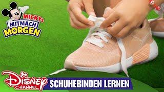  MICKYS MITMACH MORGEN - Mach mit! - Schuhebinden lernen | Disney Channel