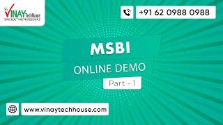 MSBI Demo - Part 1 - Vinay Tech