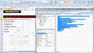 Excel VBA: How to make font and font size bigger in excel VBA Editor