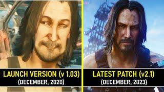 Cyberpunk 2077 | Launch (2020) vs Latest Patch Update 2.1 (2023) | Graphics and Framerate Comparison