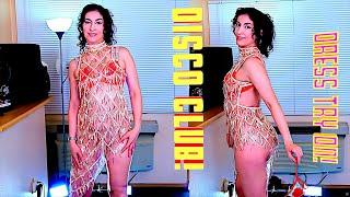 Sexy Dresses Try On Haul - No Panties, Transparent Lingerie Gold Orange Dress