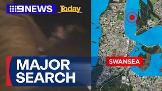 Major search for man underway after boat flips south of Newcastle | 9 News Australia