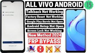 All Vivo Android 13 Frp Bypass | TalkBack/Reset Not Working | New Trick 2024 |Reset Frp  Without PC