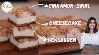 ZIMTSCHNECKEN & CHEESECAKE?  Aus der neuen Küche I Cinnamonroll-Cheesecake Schnitten