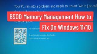 BSOD Memory Management How to Fix on Windows 11/10