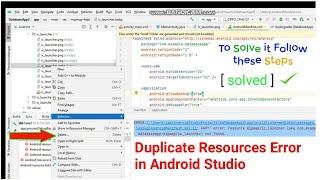 Duplicate Resources error android studio