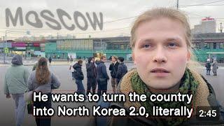 A young Russian man is disappointed with Putin