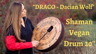 Sound example of "Dacian Wolf DRACO" Shaman Drum 20'', archaic style hand drum by Nazar Drums