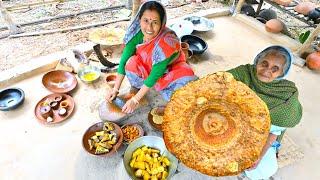 মায়ের হাতের সেরা স্বাদের ওল চিংড়ি রান্না | Village style cooking Elephant foot and Prawn recipe