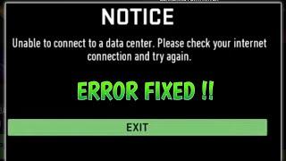 Unable to connect to a data center. Please check your internet connection error fix warzone mobile