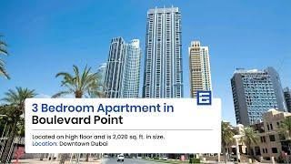 3 Bedroom + Maid Apartment in Boulevard Point | Downtown Dubai