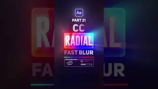 AE Part 21 | How to use 'CC Radial Fast Blur' in Adobe After Effect | #aftereffects #tutorial