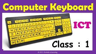 Class 1 || Computer Keyboard || CAIE / CBSE || Computers || Types of keys on the  keyboard