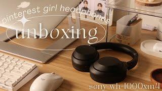  pinterest girl headphones | 𓏔 sony wh-1000xm4 aesthetic unboxing ◡̈ .ᐟ