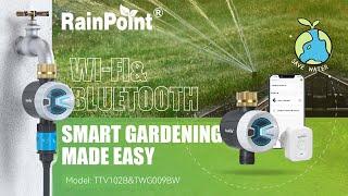 #RainPoint | High-Tech  Smart Plant Care: App-Controlled Water Timer with Wi-Fi & Bluetooth! "