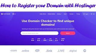 How to register your website domain name with hostinger - Easy & Simple