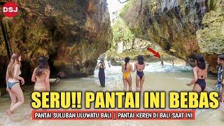 Fate of Hidden Beach So Crowded! Free Beach at Uluwatu Bali