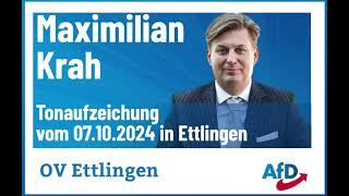 Dr. Maximilian Krah - Tonaufzeichnung vom 07.10.2024 in Ettlingen.