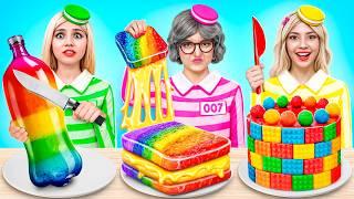 Me vs Grandma Cooking Challenge in Prison! Cake Decorating With Prisoners by YUMMY JELLY