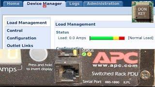 Setting up APC7920 PDU power distribution unit: IP address, web management HTTP, HTTPS, SSL, SSH