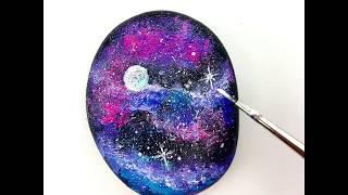 How to Paint a Galaxy Rock