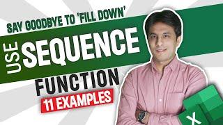 Sequence Function in Excel Office 365 | Excel Sequence Function 11 Examples