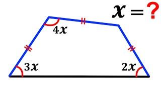 Can you calculate the value of angle X? | (Quadrilateral) | #math #maths | #geometry