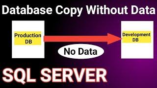 How to Copy SQL Database Without  Data || SQL Server Database Without Data With Script | SQL Server