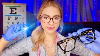 ASMR DETAILED Eye Exam Lens 1 or 2  Doctor Roleplay REALISTIC Vision Test, Glasses Fitting 