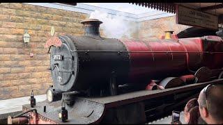 Universal Studios Hogwarts Express Steam 5972 arriving at Hogsmeade Station Orlando FL 3/29/2023