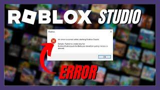 How to Fix "An Error Occurred While Starting Roblox Studio"