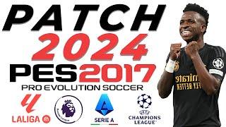 PATCH PES 2017 PC TEMPORADA 2024 COM FACES REAIS, UNIFORMES  & PLACARES